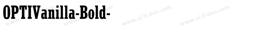 OPTIVanilla-Bold字体转换