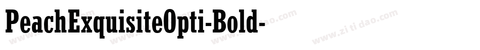 PeachExquisiteOpti-Bold字体转换