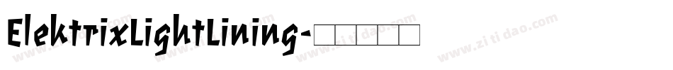 ElektrixLightLining字体转换