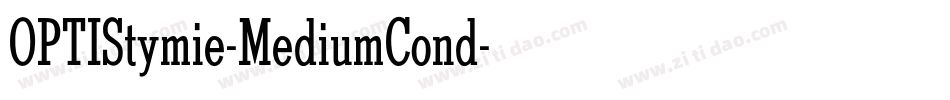 OPTIStymie-MediumCond字体转换