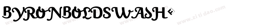 ByronBoldSwash字体转换