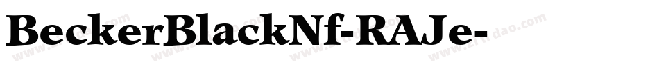BeckerBlackNf-RAJe字体转换