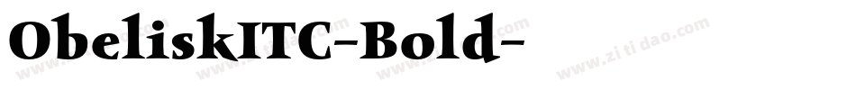 ObeliskITC-Bold字体转换