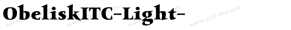 ObeliskITC-Light字体转换