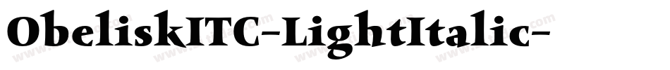 ObeliskITC-LightItalic字体转换