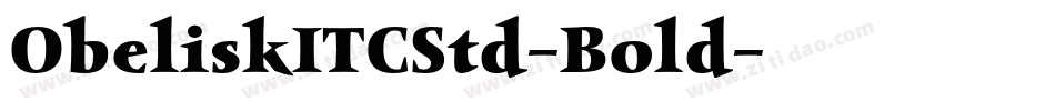 ObeliskITCStd-Bold字体转换