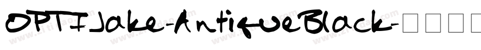 OPTIJake-AntiqueBlack字体转换
