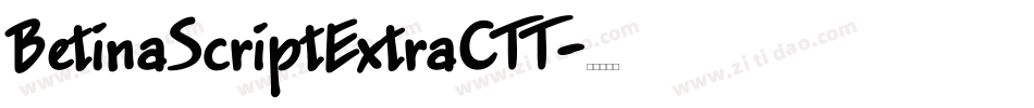 BetinaScriptExtraCTT字体转换