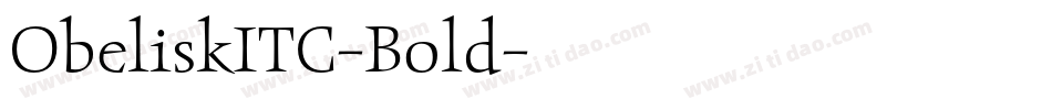 ObeliskITC-Bold字体转换
