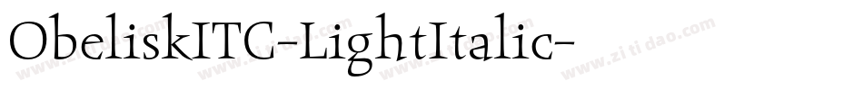 ObeliskITC-LightItalic字体转换