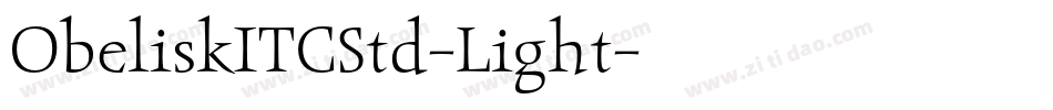 ObeliskITCStd-Light字体转换