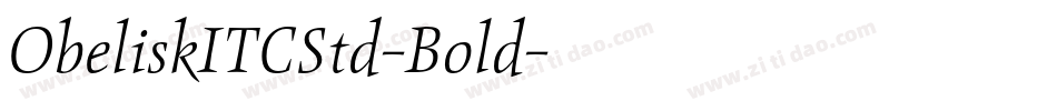ObeliskITCStd-Bold字体转换