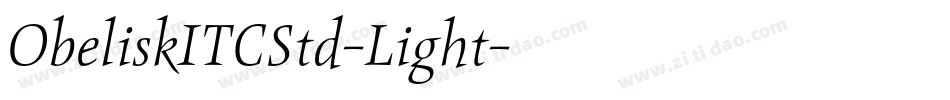 ObeliskITCStd-Light字体转换