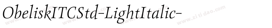 ObeliskITCStd-LightItalic字体转换