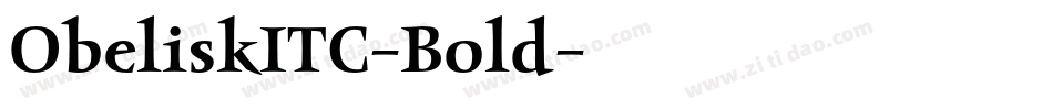 ObeliskITC-Bold字体转换