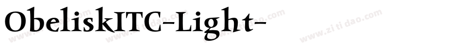 ObeliskITC-Light字体转换