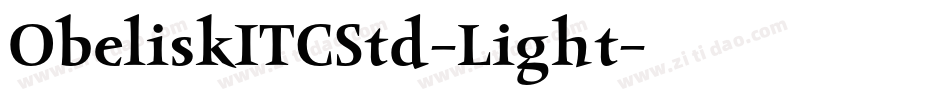 ObeliskITCStd-Light字体转换