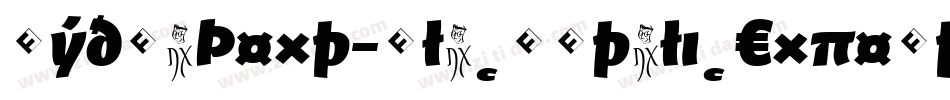 HydraText-BlackItalicExpert字体转换