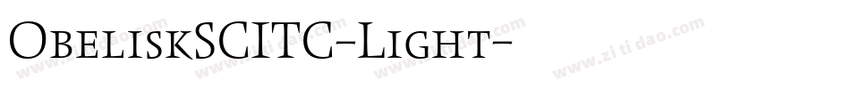 ObeliskSCITC-Light字体转换