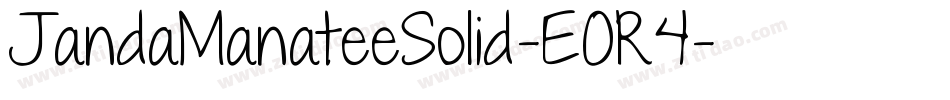 JandaManateeSolid-EOR4字体转换