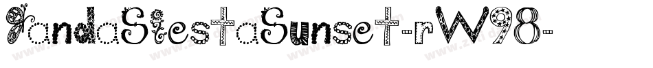 JandaSiestaSunset-rW98字体转换