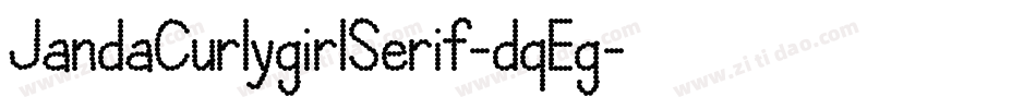 JandaCurlygirlSerif-dqEg字体转换