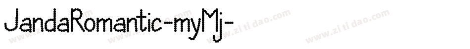 JandaRomantic-myMj字体转换