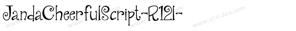 JandaCheerfulScript-R12l字体转换