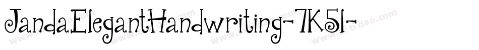JandaElegantHandwriting-7K5l字体转换