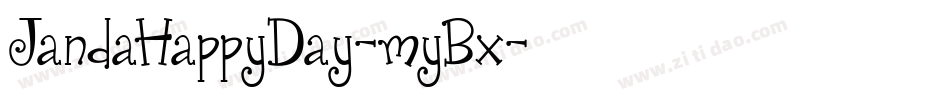 JandaHappyDay-myBx字体转换