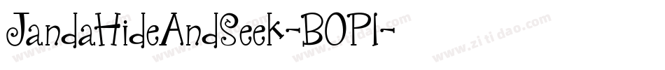 JandaHideAndSeek-BOPl字体转换