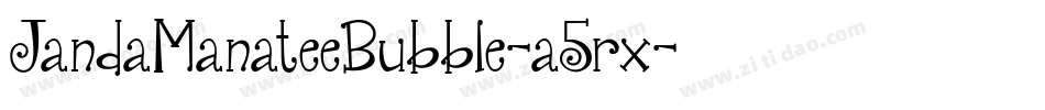 JandaManateeBubble-a5rx字体转换
