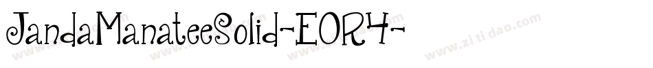 JandaManateeSolid-EOR4字体转换