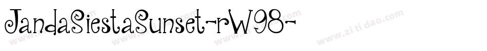 JandaSiestaSunset-rW98字体转换