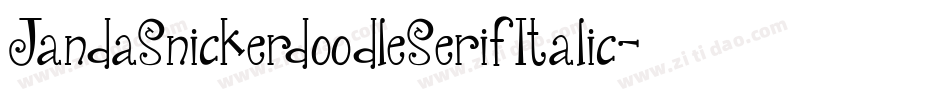 JandaSnickerdoodleSerifItalic-2BR3字体转换