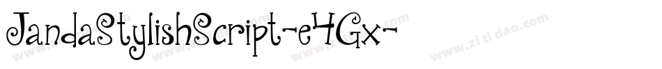 JandaStylishScript-e4Gx字体转换