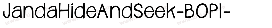 JandaHideAndSeek-BOPl字体转换