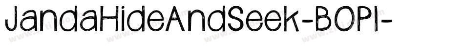 JandaHideAndSeek-BOPl字体转换