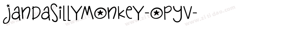 JandaSillyMonkey-opYV字体转换