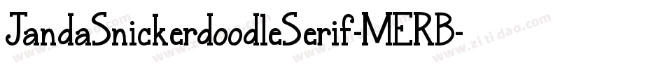 JandaSnickerdoodleSerif-MERB字体转换