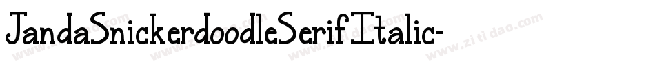 JandaSnickerdoodleSerifItalic-2BR3字体转换