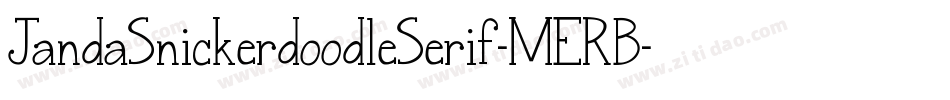 JandaSnickerdoodleSerif-MERB字体转换