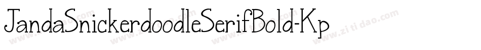 JandaSnickerdoodleSerifBold-KpnZ字体转换 JandaSnickerdoodleSerifBold-KpnZ字体转换