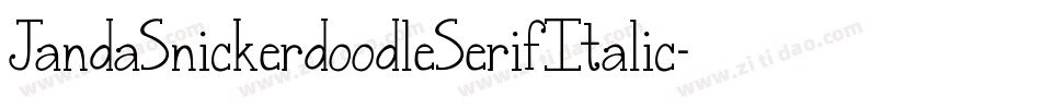 JandaSnickerdoodleSerifItalic-2BR3字体转换