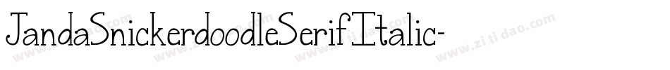 JandaSnickerdoodleSerifItalic-2BR3字体转换