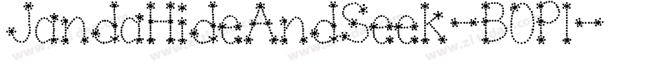 JandaHideAndSeek-BOPl字体转换