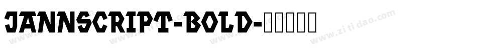 jannscript-bold字体转换