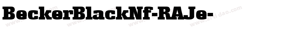 BeckerBlackNf-RAJe字体转换