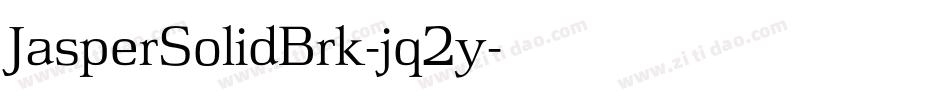 JasperSolidBrk-jq2y字体转换