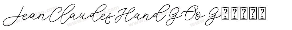 JeanClaudesHand-GOoG字体转换